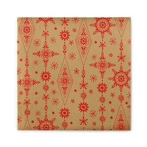 Sovie HORECA Weihnachtsserviette Brigitte in Naturbraun-Rot aus Linclass® Airlaid 40 x 40 cm, 50 Stück