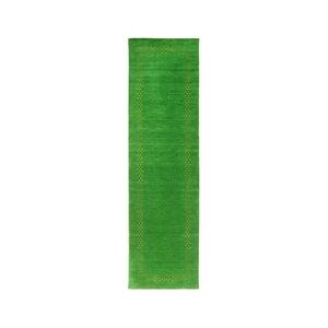 Morgenland Gabbeh Teppich - Loribaft Perser - Nova - grün - 300 x 80 cm - läufer