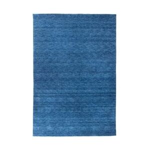 Morgenland Gabbeh Teppich - Indus - Uni - blau - 60 x 40 cm - rechteckig