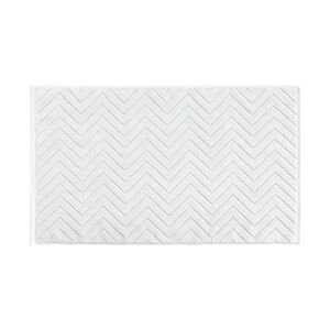 Intirilife Duschvorleger Badmatte Duschmatte in Weiß - 80 x 50 cm -  Badvorleger Teppich für Bad und Waschküche rutschfest waschbar