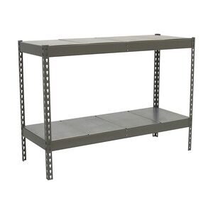 SimonRack Metallregal ohne Schrauben mit Simonforte -Metallschalen 2 Regale. Grau/galva Farbe 900x1500x750 mm