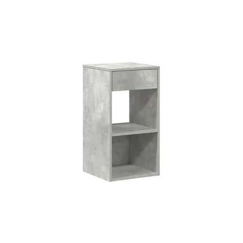 vidaXL Nachttisch mit Schublade Betongrau 35x34x66,5 cm