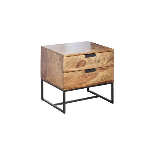 Nachttisch FineBuy Nachtkommode Boxspringbett Massivholz 50x40x51 cm Schubladen