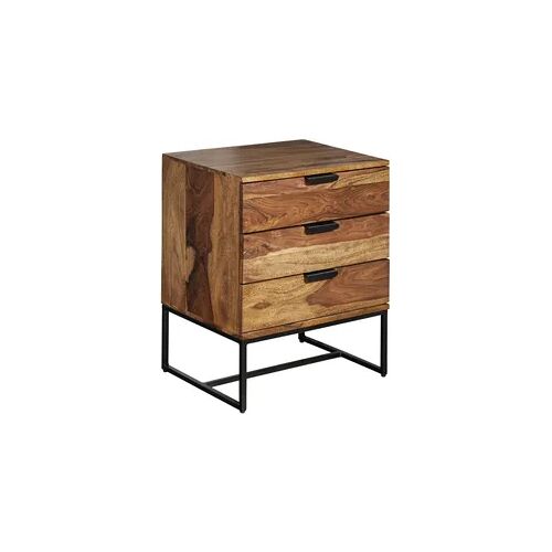 Nachttisch FineBuy Nachtkommode Boxspringbett Massivholz 50x40x65 cm Schubladen