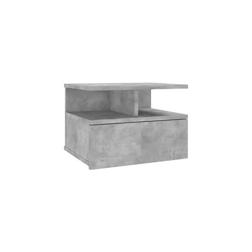 vidaXL Hängender Nachttisch Betongrau 40x31x27 cm Holzwerkstoff