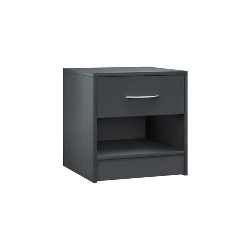 CASARIA® Nachttisch mit Schublade 41cm Anthrazit