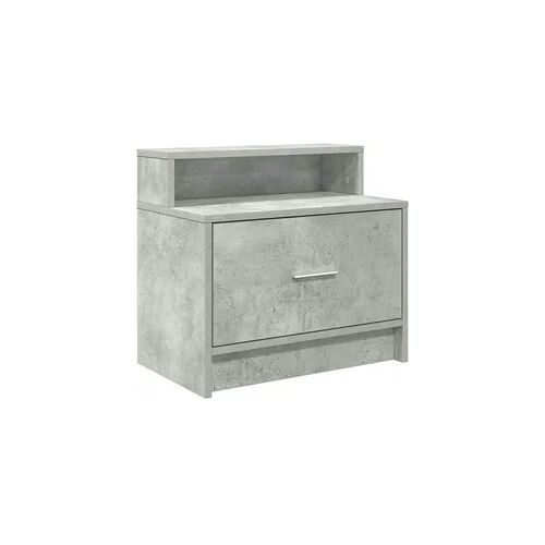 vidaXL Nachttisch mit Schublade Betongrau 51x31x47 cm