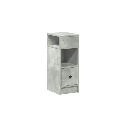 vidaXL Nachttisch mit Schublade Betongrau 25x31x66 cm