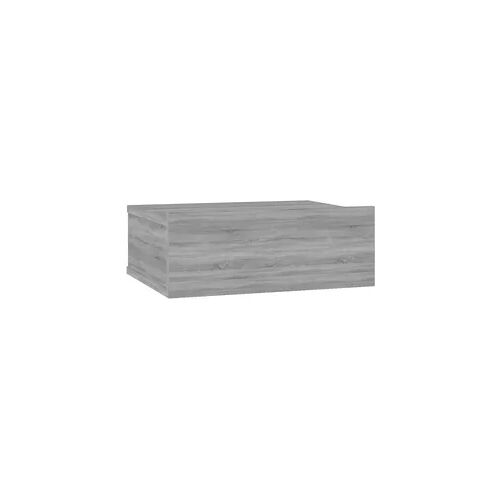 vidaXL Hängender Nachttisch Grau Sonoma 40x30x15 cm Holzwerkstoff
