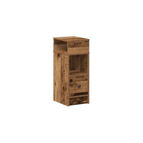 vidaXL Nachttisch mit Schublade Altholz-Optik 25x31x66 cm