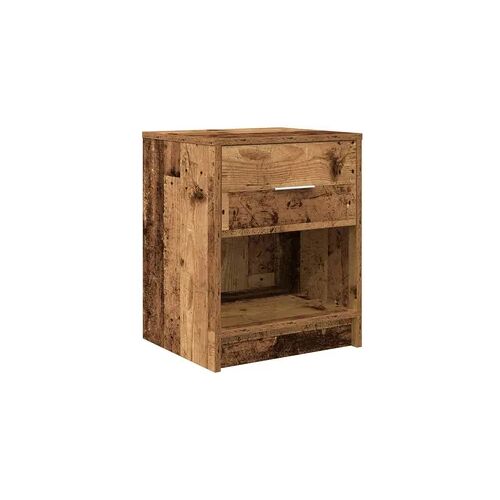 vidaXL Nachttisch mit Schublade Altholz-Optik 40x34x50 cm