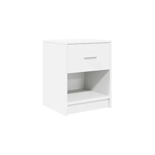 vidaXL Nachttisch mit Schublade Weiß 40x34x50 cm