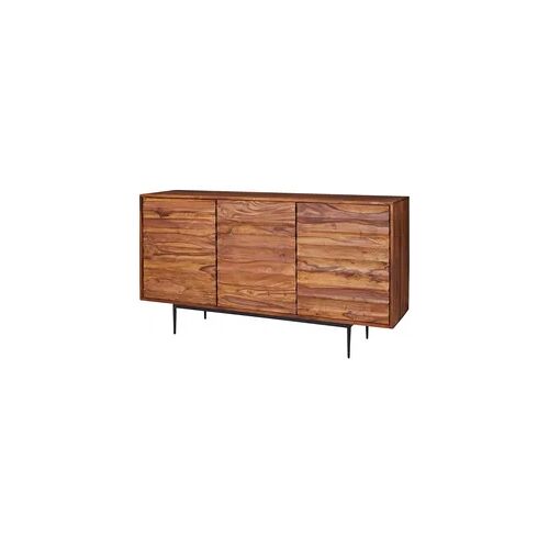 KADIMA DESIGN Sideboard WL5.635 Sheesham Massivholz 150x81x41 cm Landhaus Kommode, Design Anrichte Groß, Hoher Kommodenschrank mit 3 Türen Holz Massiv,