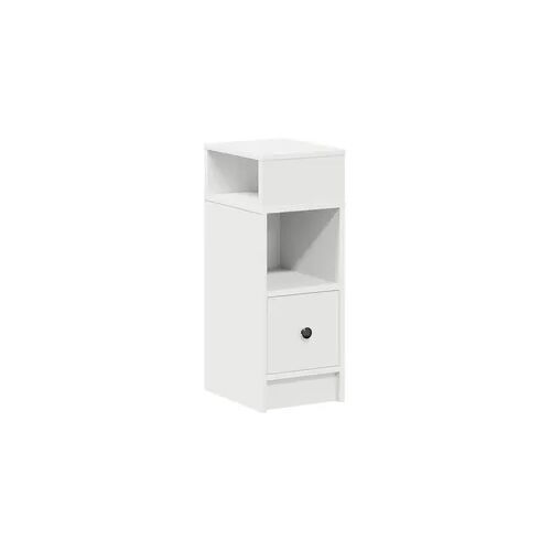 vidaXL Nachttisch mit Schublade Weiß 25x31x66 cm