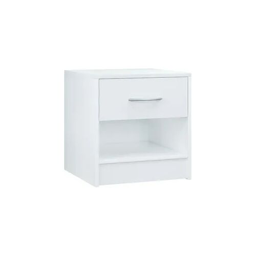 CASARIA® Nachttisch mit Schublade 41cm Weiß