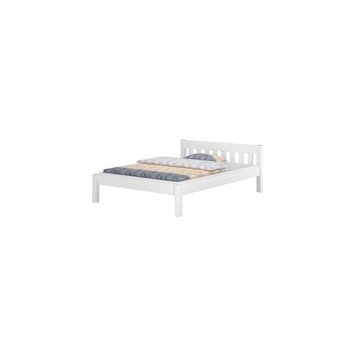 Erst-Holz Weißes Doppelbett 180×200 Massivholzbett Kiefer massiv Holzbett mit wählbarem Zubehör V-60.38-18W