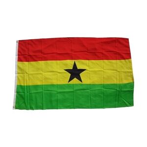 Flagge Ghana 90 x 150 cm Fahne mit 2 Ösen 100g/m2 Stoffgewicht Hissflagge zum Hissen