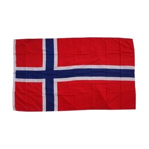 Flagge Norwegen 90 x 150 cm Fahne mit 2 Ösen 100g/m2 Stoffgewicht Hissflagge für Mast