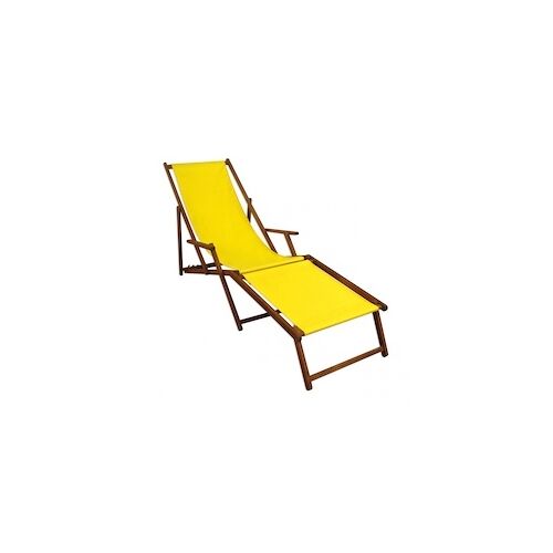Erst-Holz Gartenliege gelb Liegestuhl klappbare Sonnenliege Deckchair Strandstuhl Gartenmöbel 10-302 F