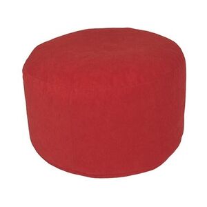 Hocker Sitzhocker Pouf Mikrovelour ROT Größe: 47 x 47 x 34 cm