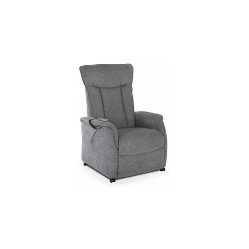 Fernsehsessel mit Aufstehhilfe, Relaxsessel mit Liegefunktion, mit 2 Motoren, 120 kg belastbar, Webstoff, Grau, Raburg Marie