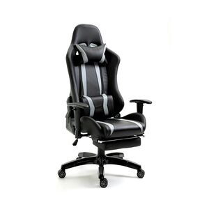 SVITA Stuhl Bürostuhl Schreibtischstuhl Drehstuhl Fußablage ergonomisch schwarz grau