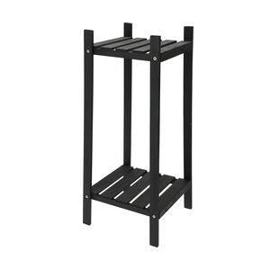 Pflanzenständer Etagere Regal Standregal Beistelltisch Schwarz 29x29x66cm