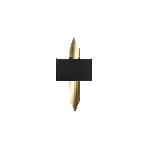 Wandleuchte aus Metall in Schwarz und Gold 10x22x75cm WellHome Baikal