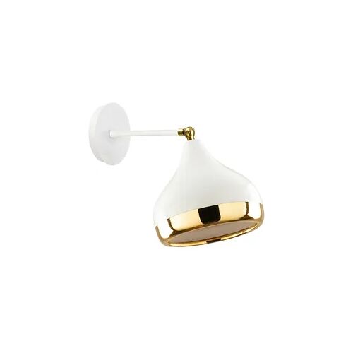 Wandleuchte in Weiß und Gold 17x28x28cm WellHome Baikal