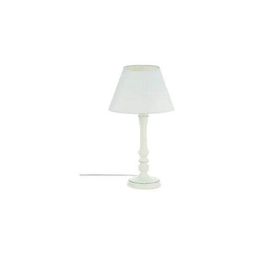 Atmosphera Nachttischlampe aus Holz 36 cm in Weiß