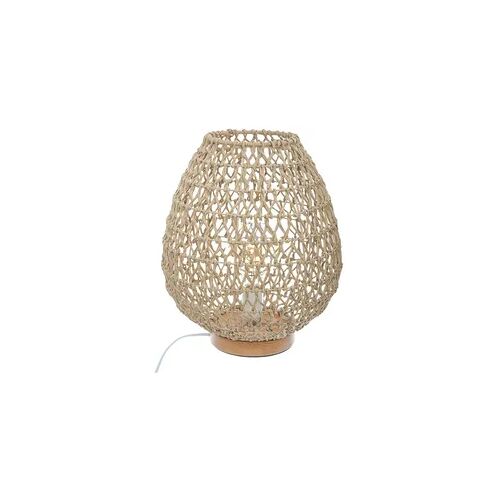 Atmosphera Nachttischlampe aus Metall und Papier in Beige