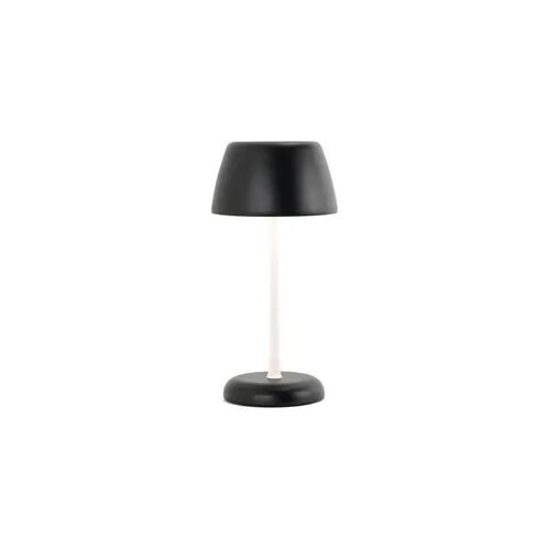 Smart Lamp Trilli Wi-Fi Zafferano – Wiederaufladbare LED, Touch, Wi-Fi-App, Weiß und Schwarz dekorierte Keramik