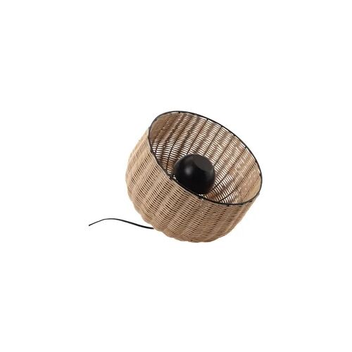 Tischlampe Samuel mittleres Modell aus Bambus - Braun Rund Metall Amadeus