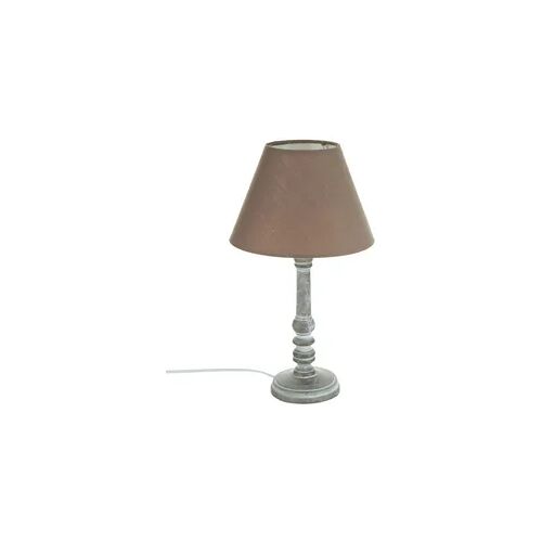 Atmosphera Nachttischlampe aus Holz 36 cm in Taupe