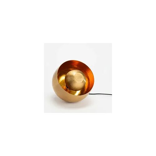 Tischlampe Samuel vergoldet klein - Rund Metall Amadeus 22.5x20.5 cm