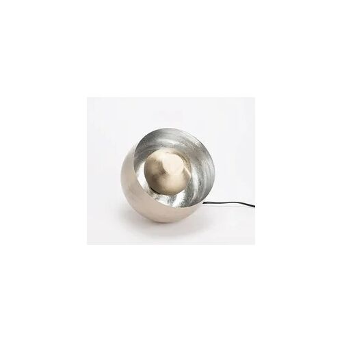 Tischlampe Samuel silber klein E27 25W - Rund Metall Amadeus 22.5x20.5 cm
