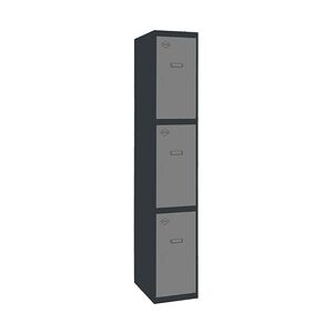 SimonRack Metallschrank 3 Türen GRUNDMODUL Zerlegt ANTHRACITE/GRAU 1800x300x500 mm (Höhe x Länge x Breite)