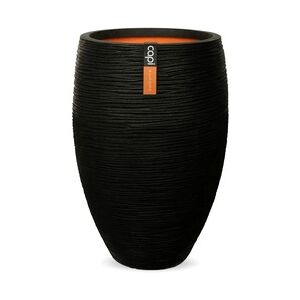 Capi Vase Nature Rib Elegant Deluxe 45x72 cm Schwarz