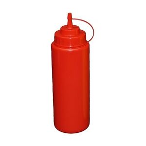 GVK ECO 6 Stück rote Quetschflaschen 1 Liter Dosierflasche Spenderflasche Dressingflasche
