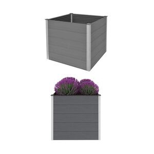 vidaXL Garten-Hochbeet WPC 100x100x91 cm Grau