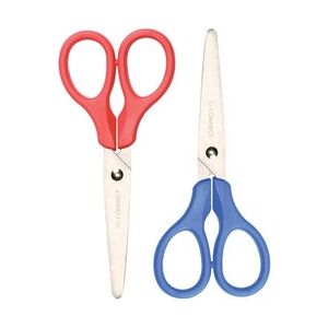 Bastelschere 13cm rund rot und blau