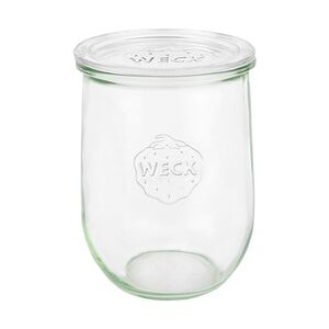 18er Set Weck Gläser 1062ml Tulpengläser, 1L Sturzgläser mit 18 Glasdeckeln inkl. Gelierzauber Rezeptheft von Diamantzucker
