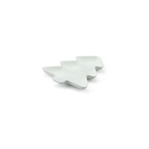 Teller aus Zuckerrohr in Weiss, Weihnachtsbaum, 140 x 115 x h 15 mm, 20 Stück