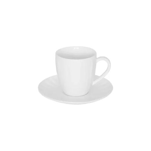 Teetasse und Untertasse Emma 20 cl x6 - Weiß Rund Porzellan Table Passion 10.5x cm