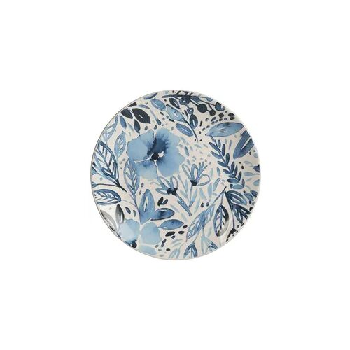Dessertteller Jardin bleu 21,5 cm x6 - Weiß Rund Steingut Table Passion