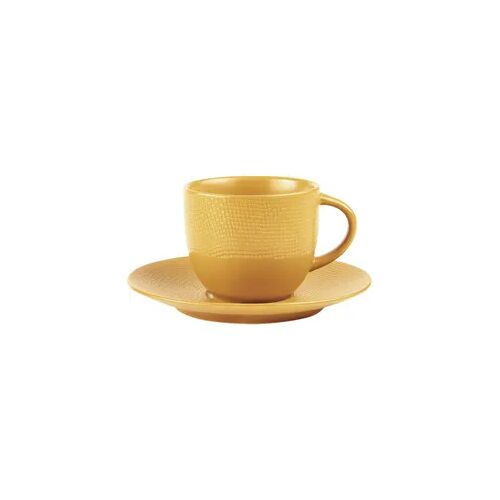 Teetasse und Untertasse Vésuvio safran 22 cl x6 - Gelb Rund Steingut Table Passion