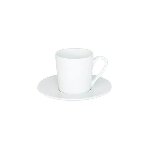Kaffeetasse und Untertasse Louna 12 cl - Weiß Rund Porzellan Table Passion