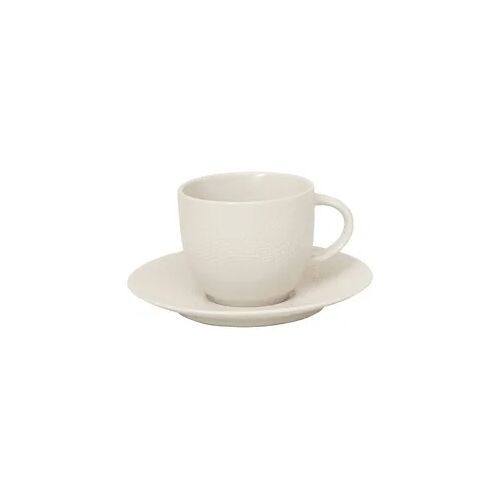 Teetasse und Untertasse Vésuvio weiß 22 cl x2 - Rond Grès Table Passion