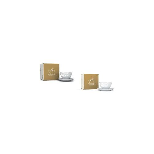 Tassen-Set 2-tlg. - jeweils 200 ml - FIFTYEIGHT Kaffeetasse - Dekor Weiß - 1 Set