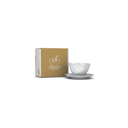 Tasse Och bitte weiß - 200 ml - FIFTYEIGHT Kaffeetasse - Dekor Weiß - 1 Stück